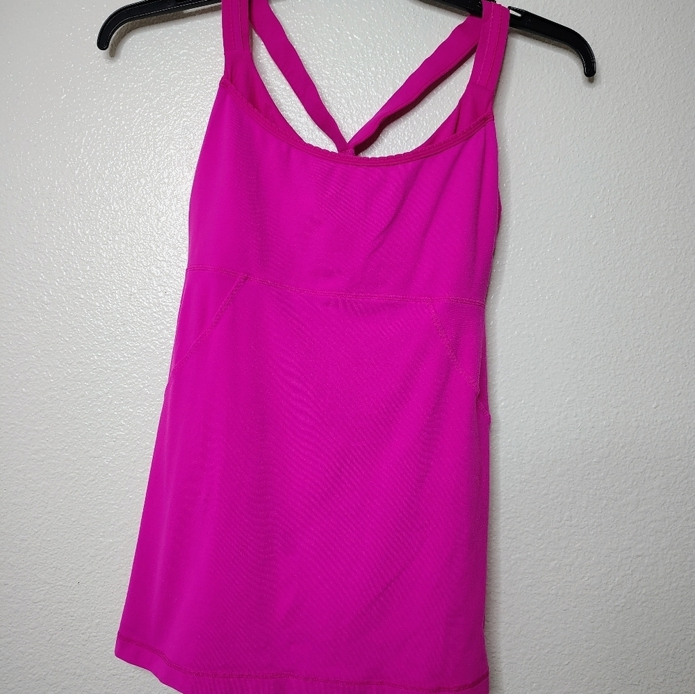 LULULEMON Women's Cross My Heart Tank Paris Pink Sz 8 💗 - Picture 3 of 16